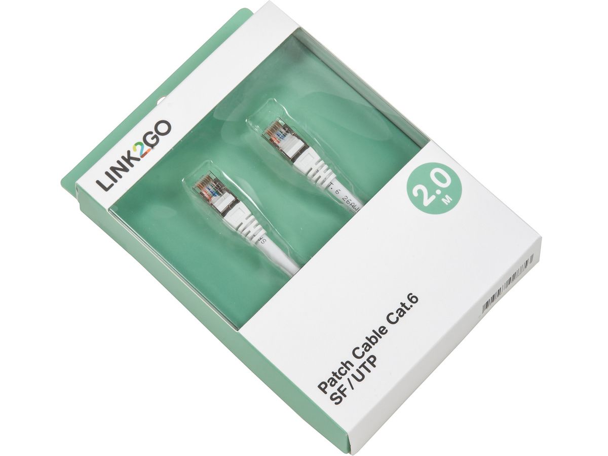 LINK2GO Patch Cable Cat.6 PC6213KWB SF/UTP 2.0m (7613058028884)