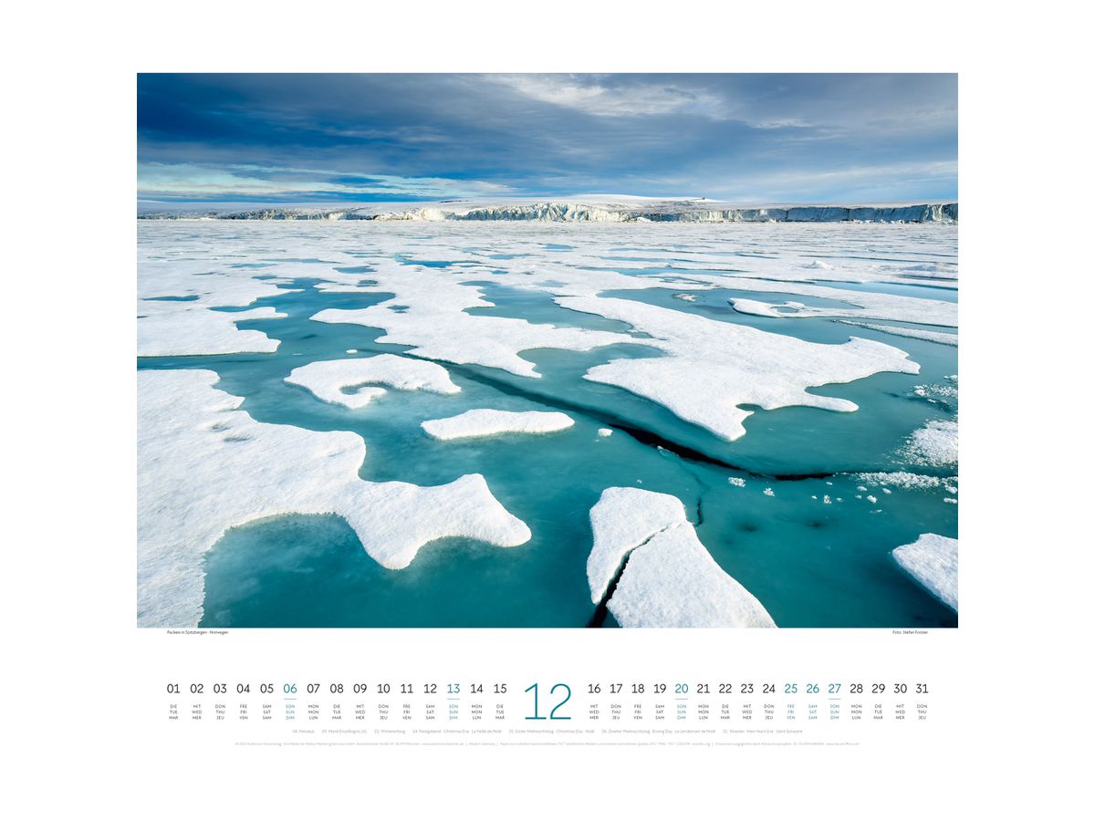 ACKERMANN Bildkalender 2026 2632 Wasser ML 54x48cm (9783838426327)