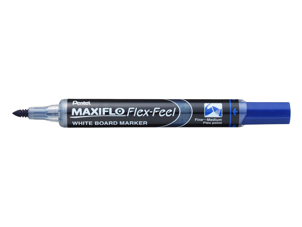 PENTEL Whiteboard Marker MAXIFLO 4mm MWL5SBF-CX bleu, Flex Feel (0884851032553)