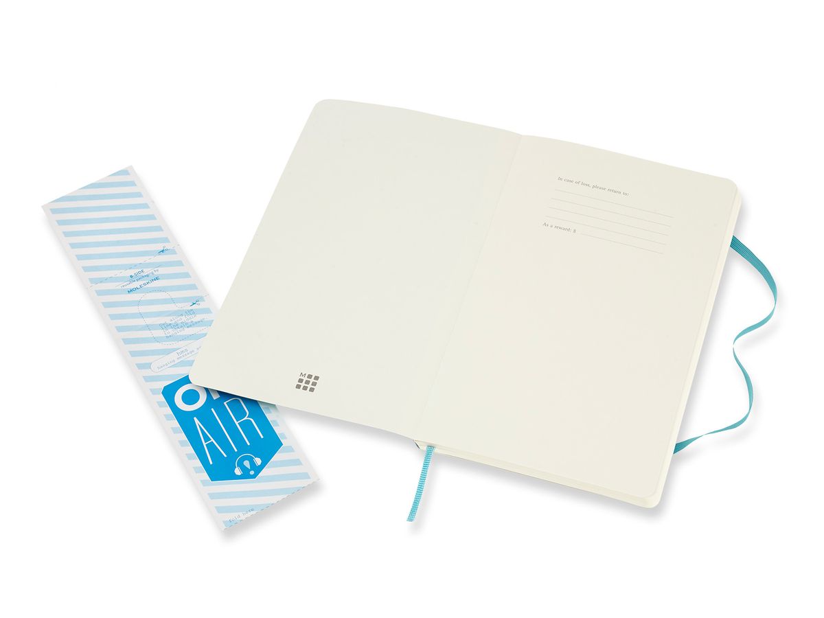 MOLESKINE Carnet L/A5 715529 en blanc, SC, Riff bleu (8058341715529)