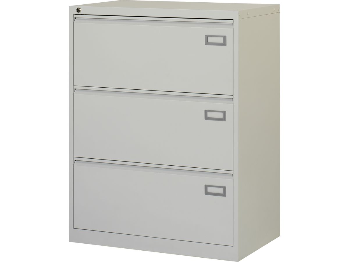 EDGY Armoire à portes battantes 3483/0101 3 tiroirs étroits, gris (7630006738442)