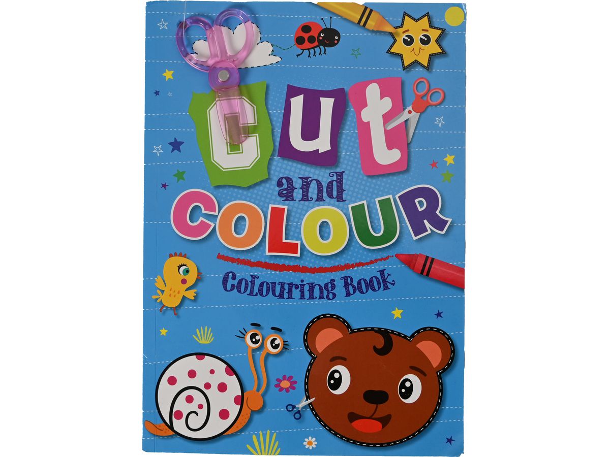 ROOST Malbuch Cut & Colour B1050 inkl. Plastikschere 21x29,7cm (8711851103018)