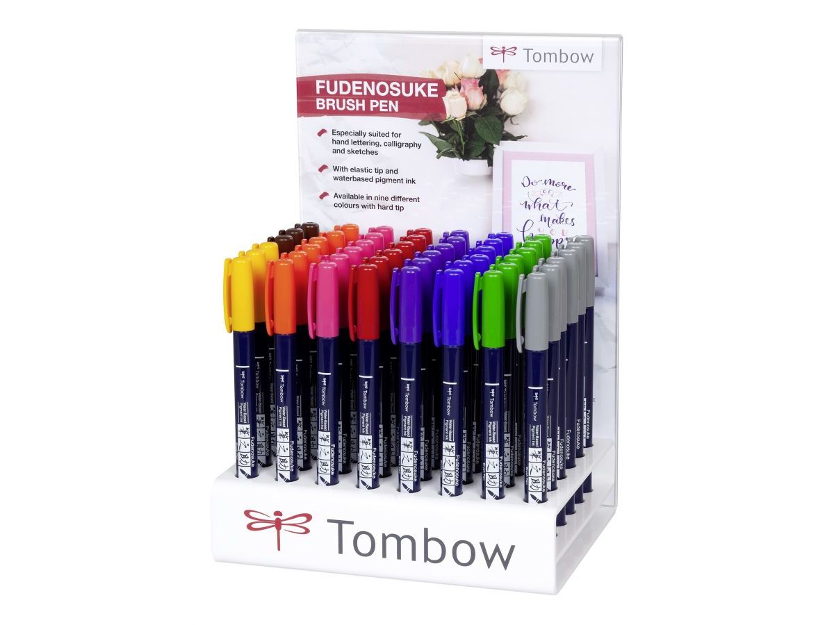 TOMBOW Kalligraphie-Stift WS-BH WS-BH-48P-A Fudenosuke, Display (4003198110953)