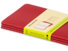 MOLESKINE Notizheft Cahier A6 097-0 blanko, rot 3 Stück (9788862930970)