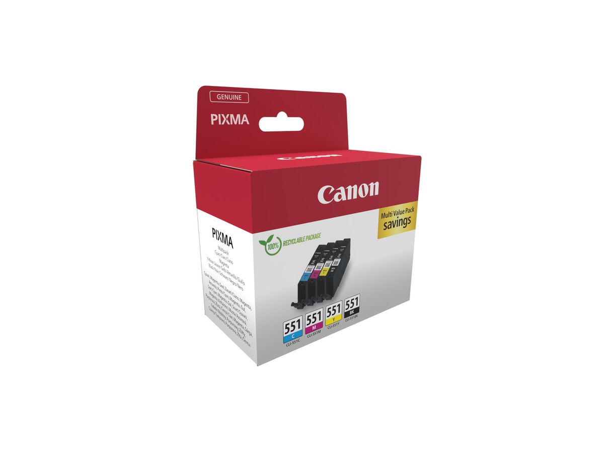 CANON Multipack Tinte BKCMY CLI-551PACK PIXMA iP7250 7ml (8714574679235)