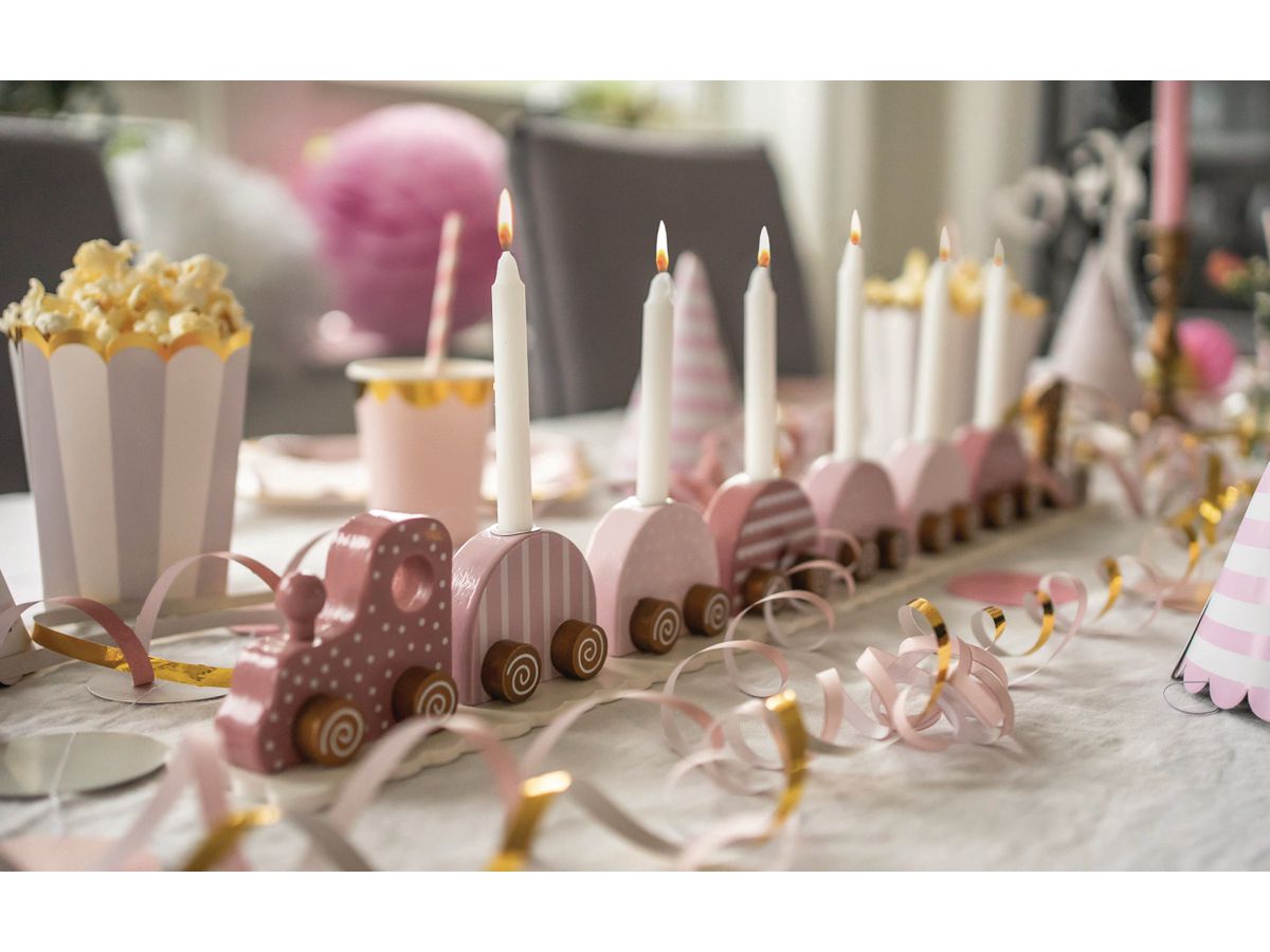 JABADABADO Candlestick T266 pink, numbers 0-9 (7332599002664)