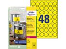 AVERY ZWECKFORM Etiquettes plaques 30mm L612820 jaune, ronde 960 pcs./20 flls. (4004182048375)