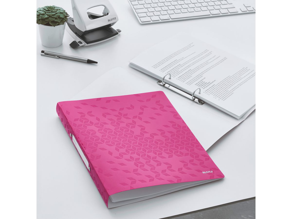 LEITZ Calssif. ad annelli WOW PP A4 42570023 pink 25mm (4002432106349)