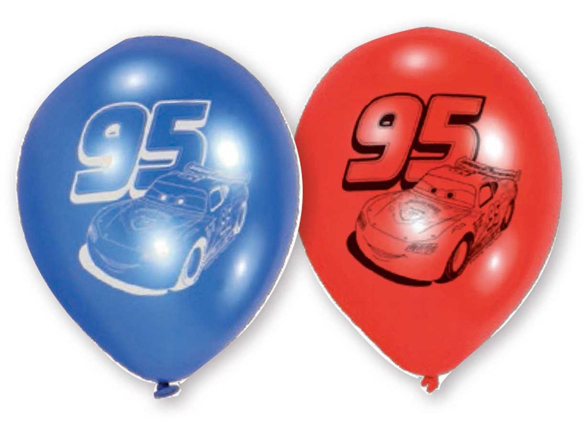 NEUTRAL Latexballons Cars 6 Stk. 999228 rot, blau 22.8cm (0013051558888)
