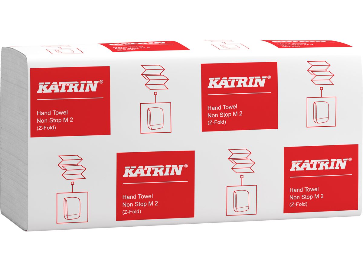 KATRIN Falthandtücher Non Stop M2 589665 2-lagig, weiss, recycling (6414301061617)