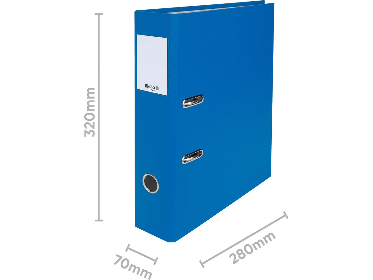 BIELLA Ordner Plasticolor 7cm 10740705U blau A4 (7611365200856)