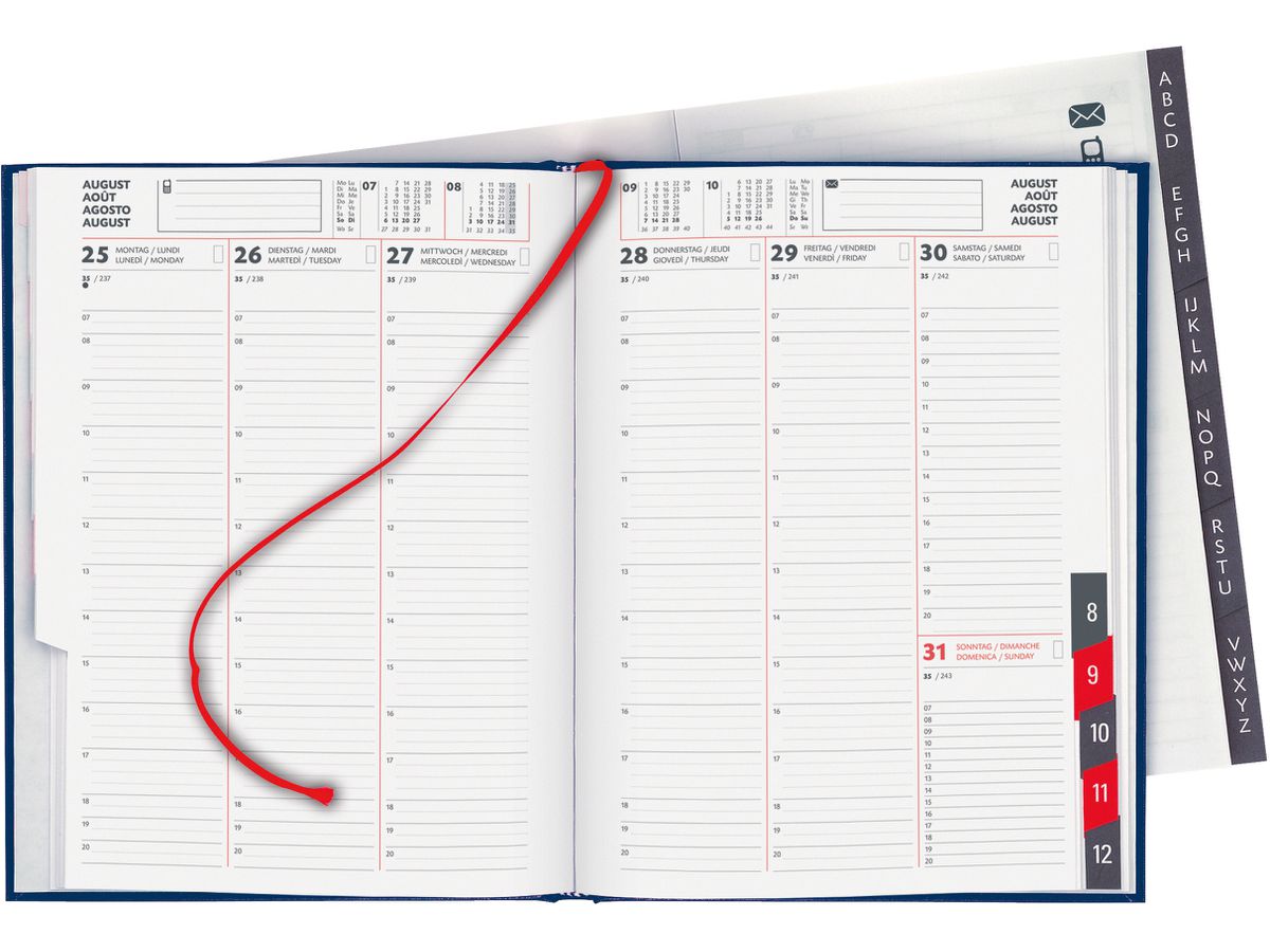 BIELLA Agenda Orario 2026 809301050026U 1S/2P blu ML 17.8x23.5cm (7611365524334)