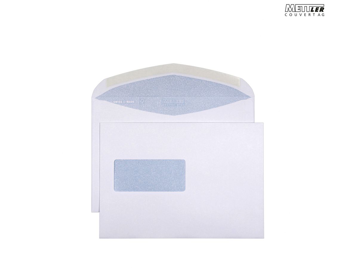 METTLER Couvert Fenster links C5 8075 100g, ultraweiss 500 Stk. (7640126060620)