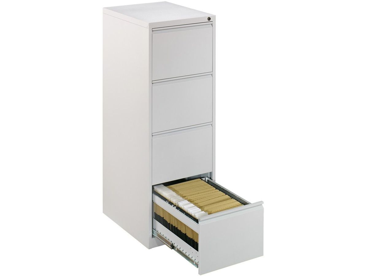 EDGY Armoire à portes battantes 3404 4 tiroirs étroits, gris (7630006738336)