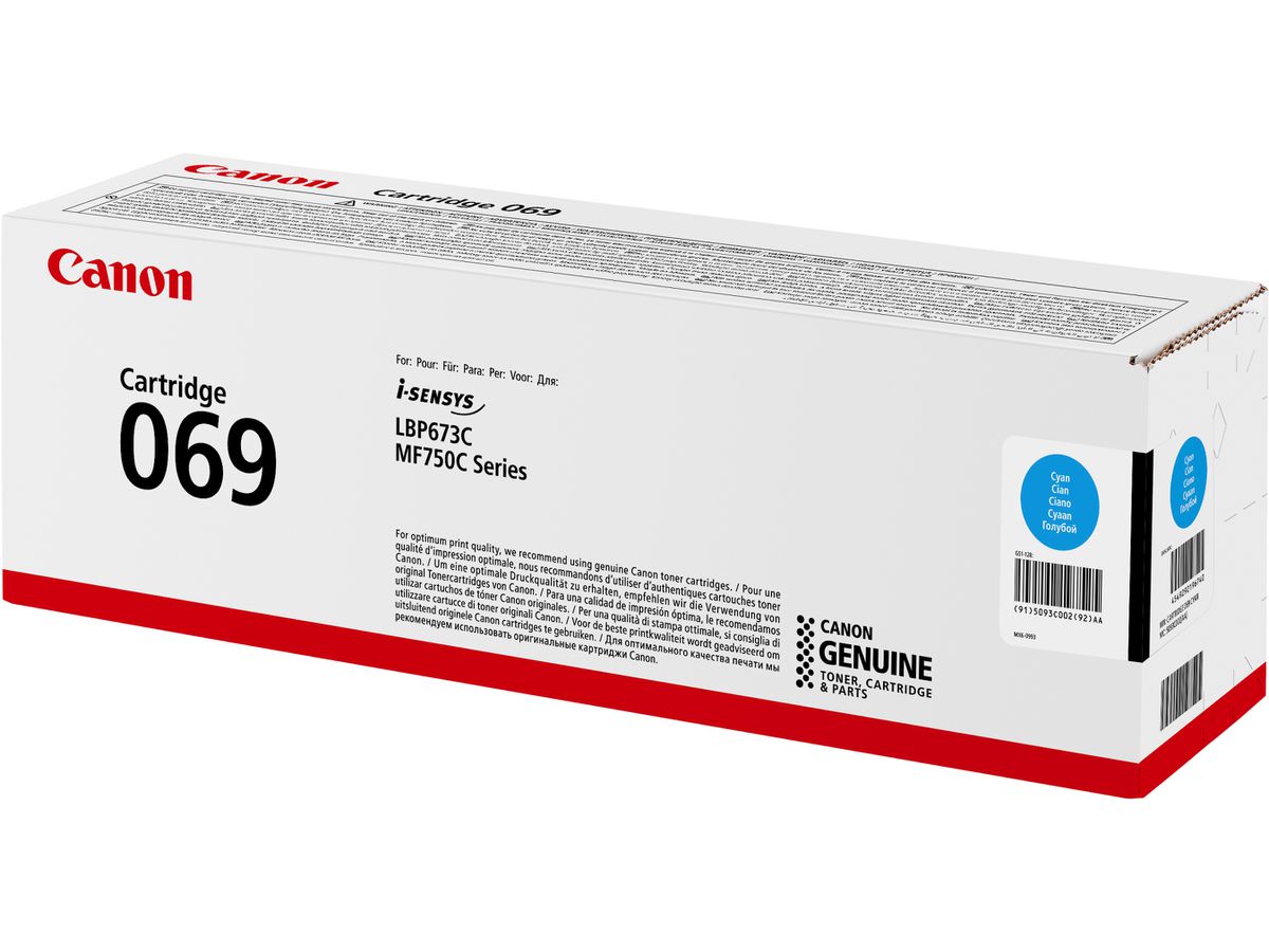 CANON Toner-Modul 069 cyan 5093C002 LBP673CDW 1900 Seiten (4549292196740)