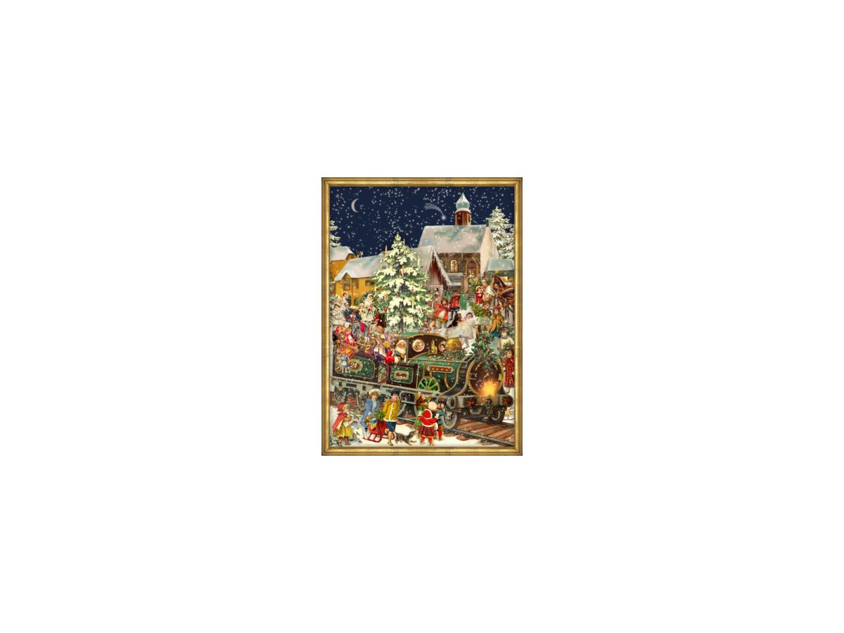 SELLMER Adventskalender RS765 Weihnachtszug 26,5x35cm (4025985707658)