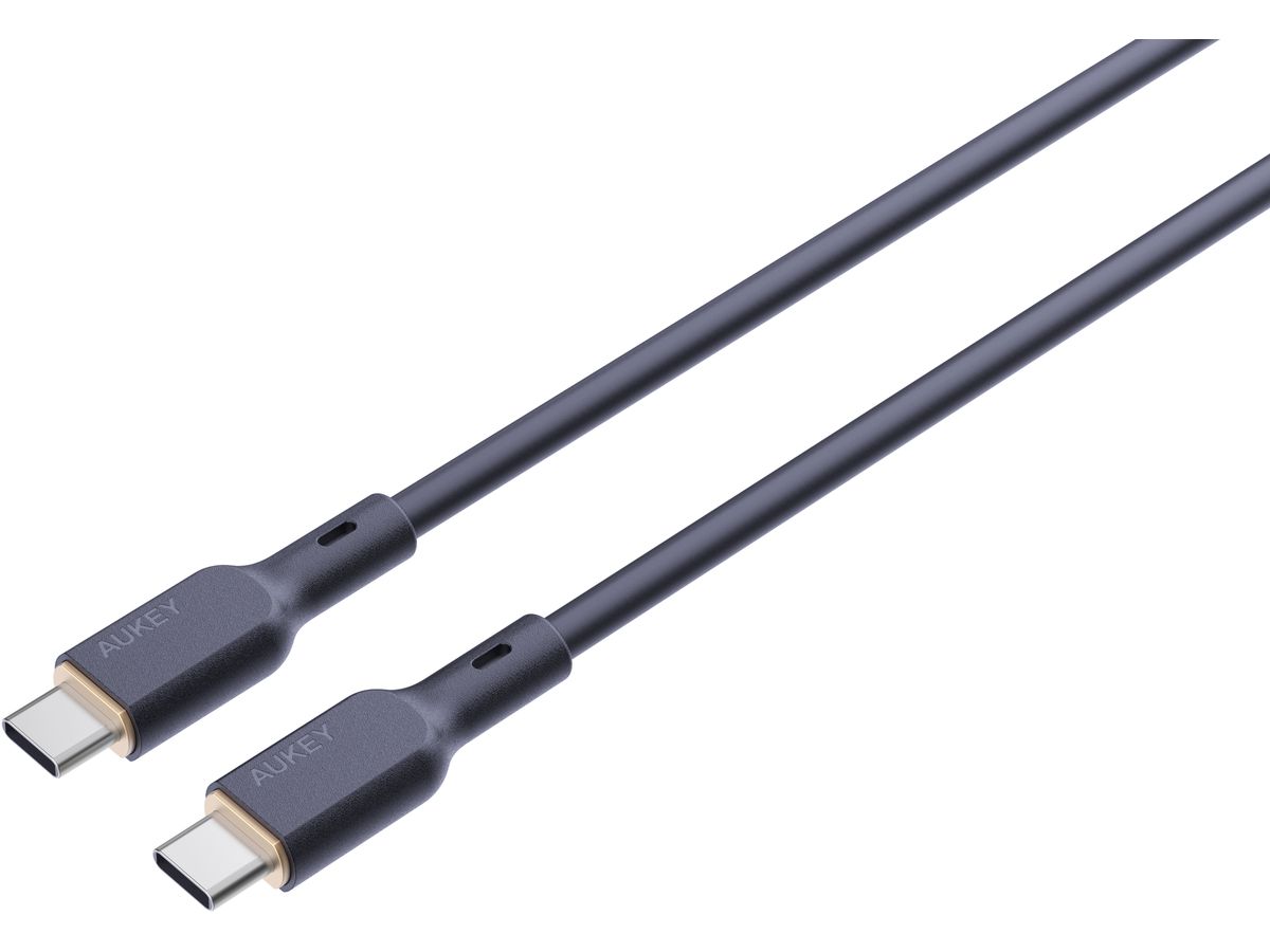 AUKEY Cable USB-C-to-C, Silicone CB-SCC102 1.8m, 100W,Black (0689323785278)