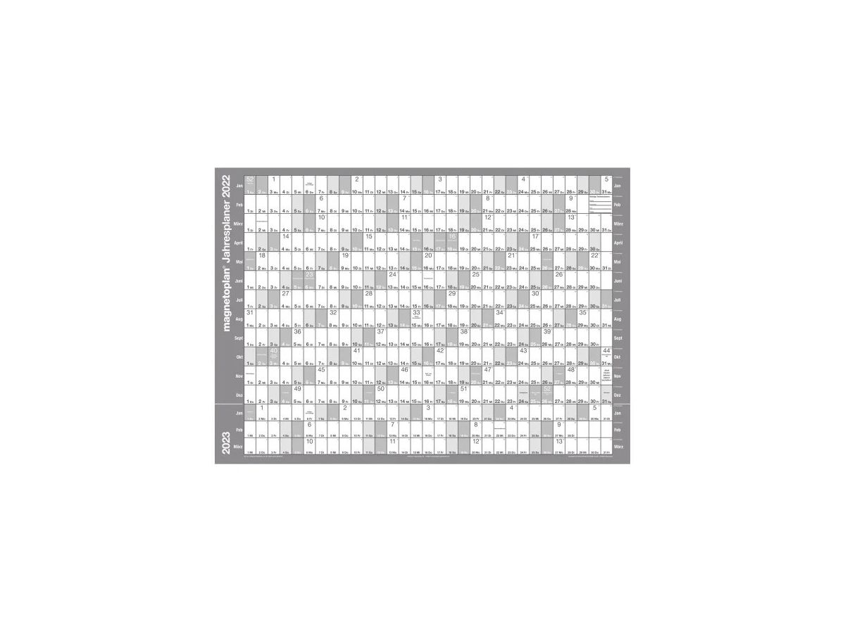 MAGNETOPLAN Indicateur de date 600mm 1246060 Acrylique, pour planificateur (4013695019246)
