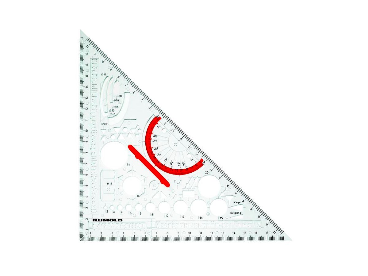 RUMOLD Triangle Métal Techno 25cm 354210 DIN 406 (4012108136006)