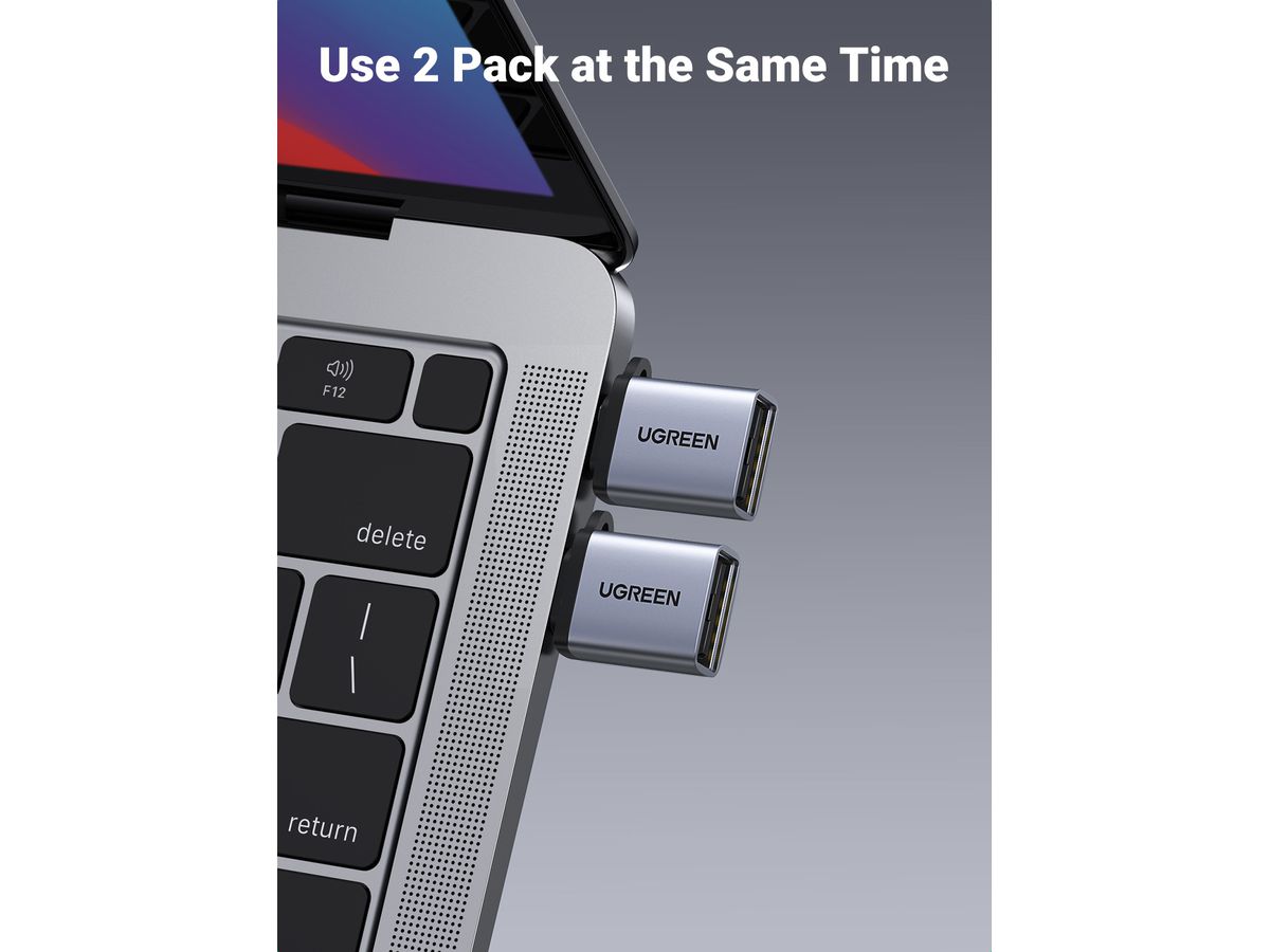 UGREEN Adapter Type C to USB 50283 3.0 A,Lanyard ,Gray (6957303852833)