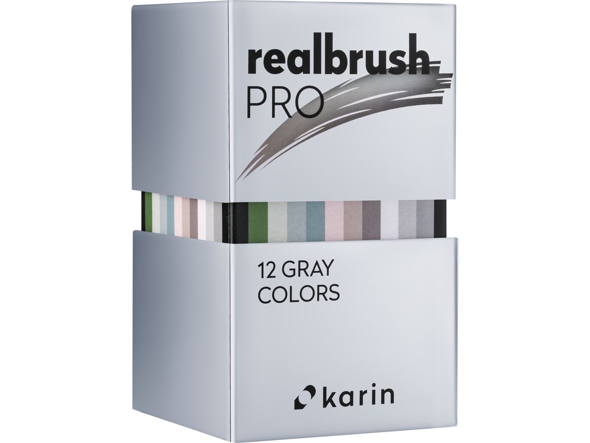 KARIN Real Brush Pen Pro 0.4mm 31C6 Gray colours 12 Stück (5904446031350)