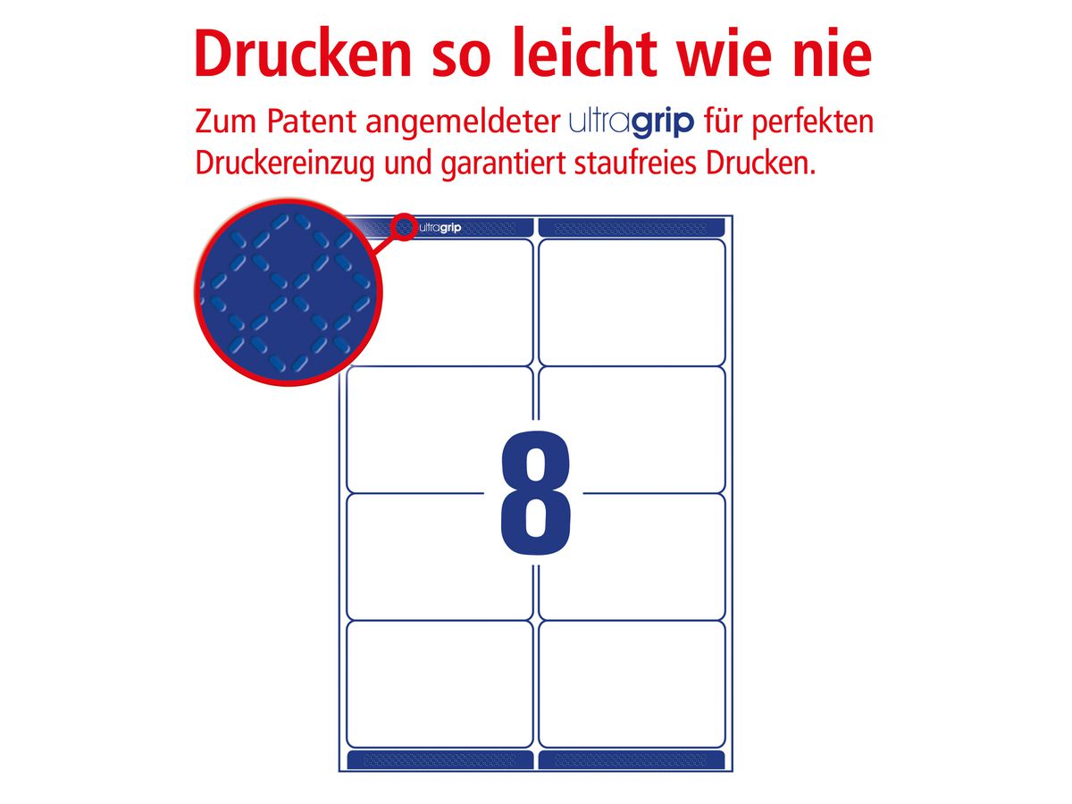 AVERY ZWECKFORM Etichet. indirizzi 99,1x67,7mm L7165-40 bianco 320 pz./40 fogli (4004182235232)