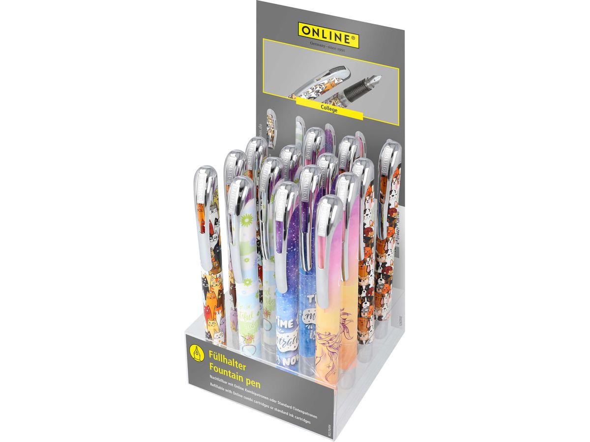 ONLINE Display stylo plume 12635/15 Happy Life 15 pièces (4014421126351)