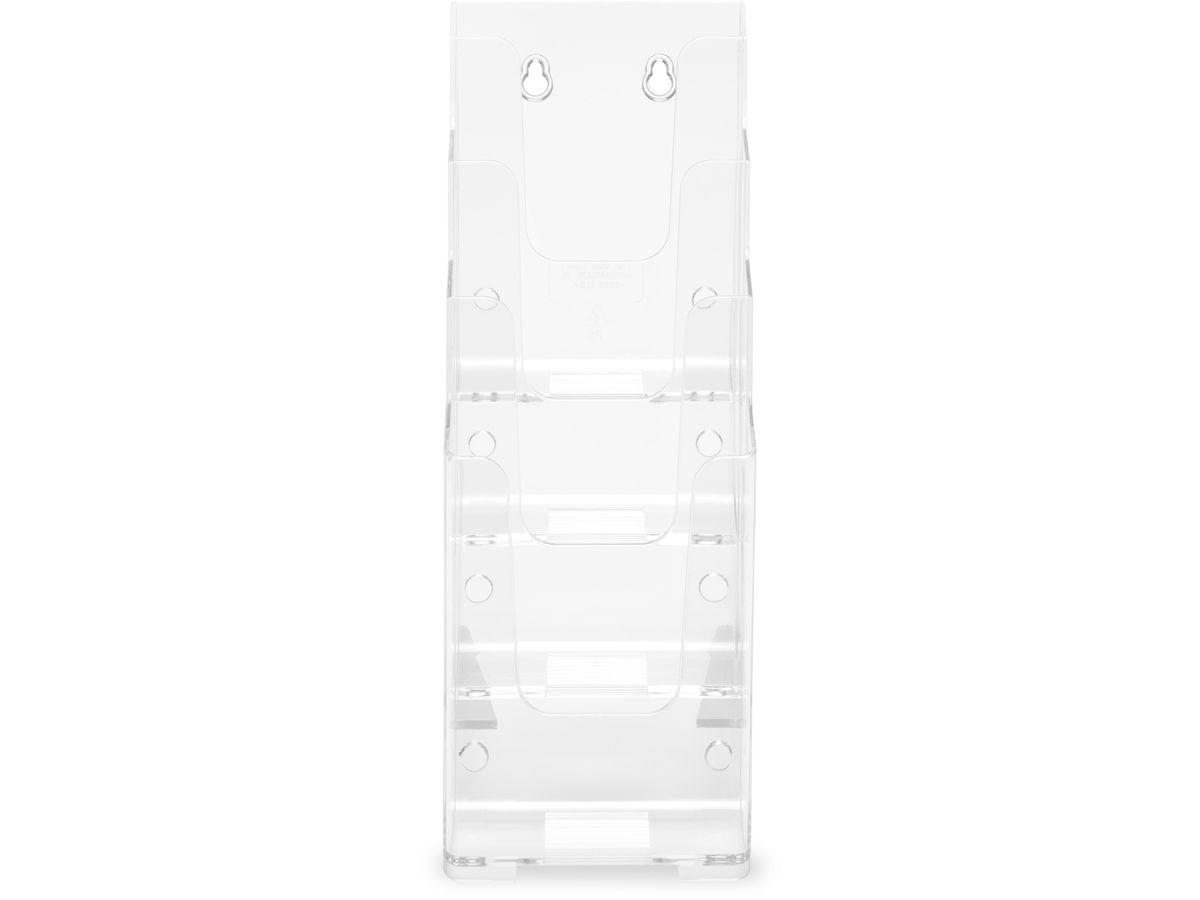 DEFLECTO Prospekthalter Docuholder 77701 1/3 A4, hoch, 4 Fächer (0079916777016)