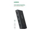 UGREEN 2x4 Sharing Switch Box 30768 USB 3.0 for 2 PCs,Black (6957303837687)