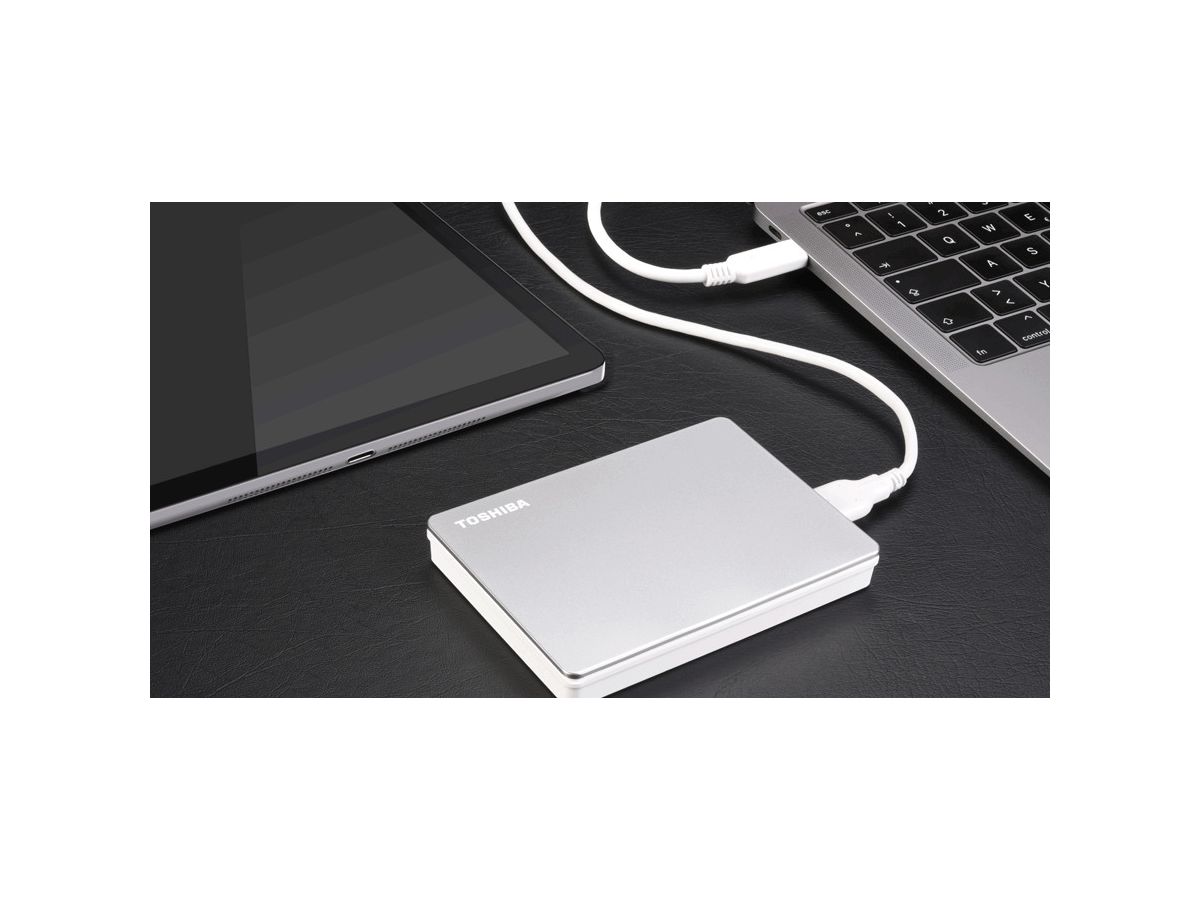 TOSHIBA HDD CANVIO Flex 1TB HDTX110ESCAA USB 3.2 2.5 inch silver (4260557511329)