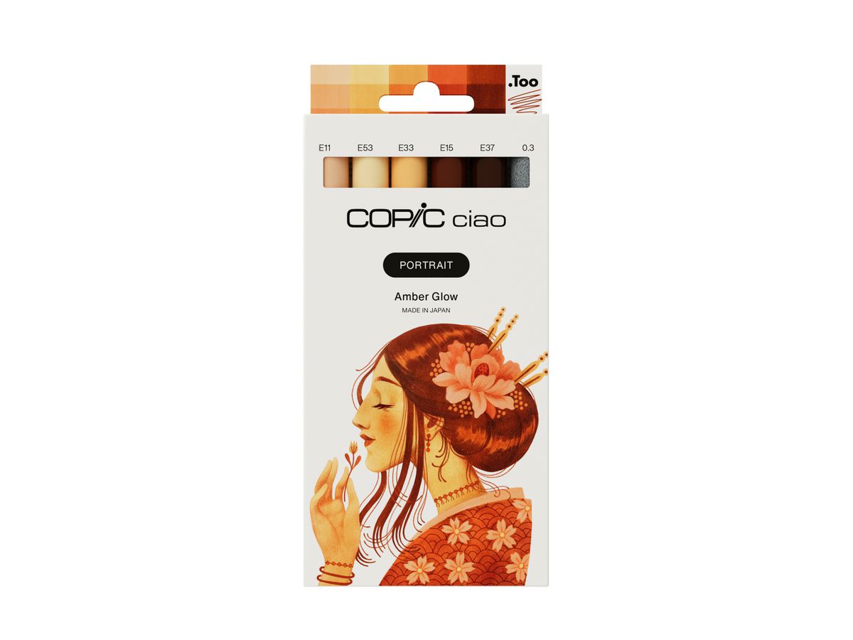 COPIC Marker Ciao Portrait Set 22075584 Amber Glow 6 pièces (4013695269597)