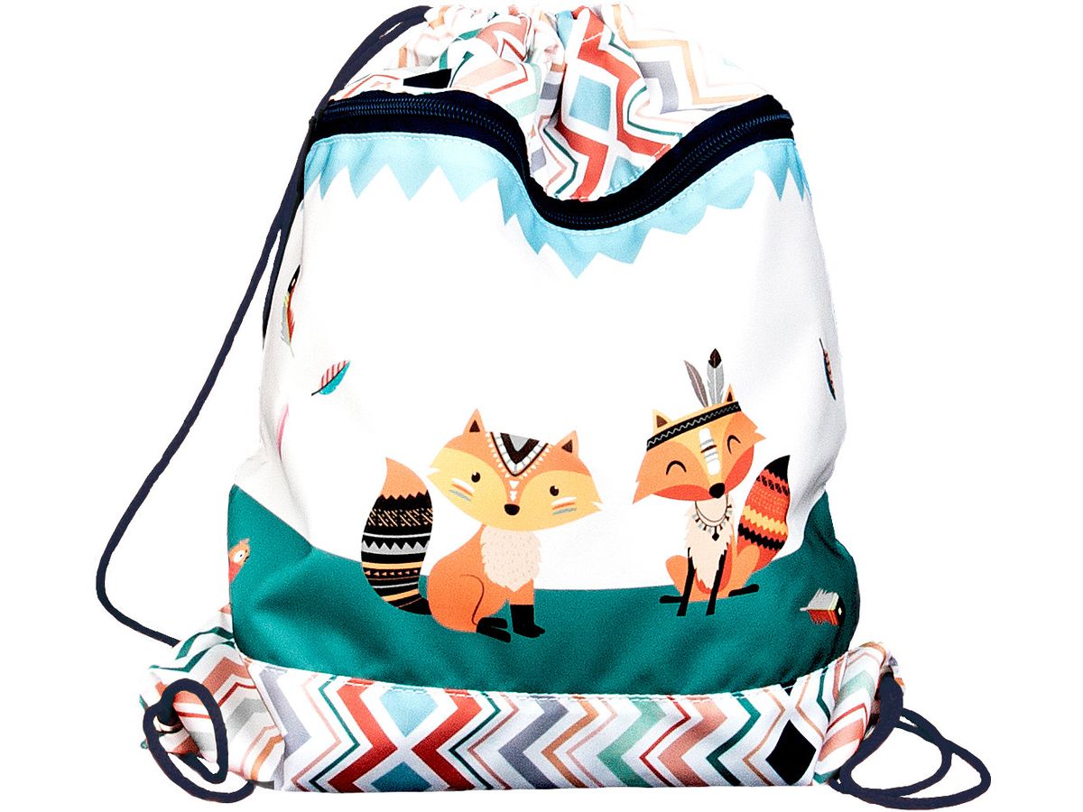 FUNKI Turnsack Indian Foxes 6030.024 türkis 360x420mm (7611468083462)