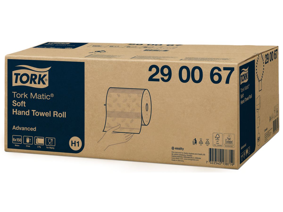 TORK Rollhandtuch Advanced H1 290067 weiss, 2-lagig 150m (7322540138597)