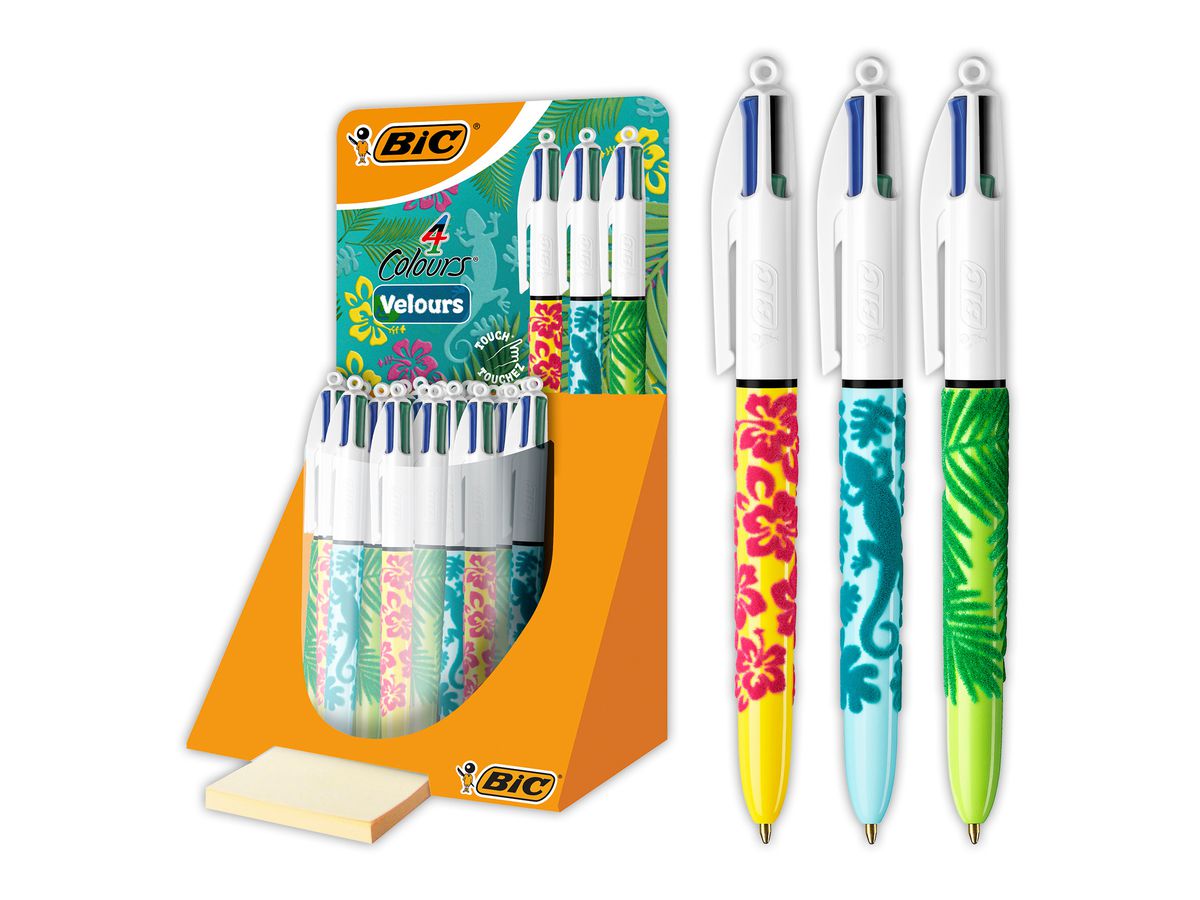 BIC Penna sfera 4Colours 0.32mm 9672781 Velours, 4 colori 30 pezzi (3086123542549)