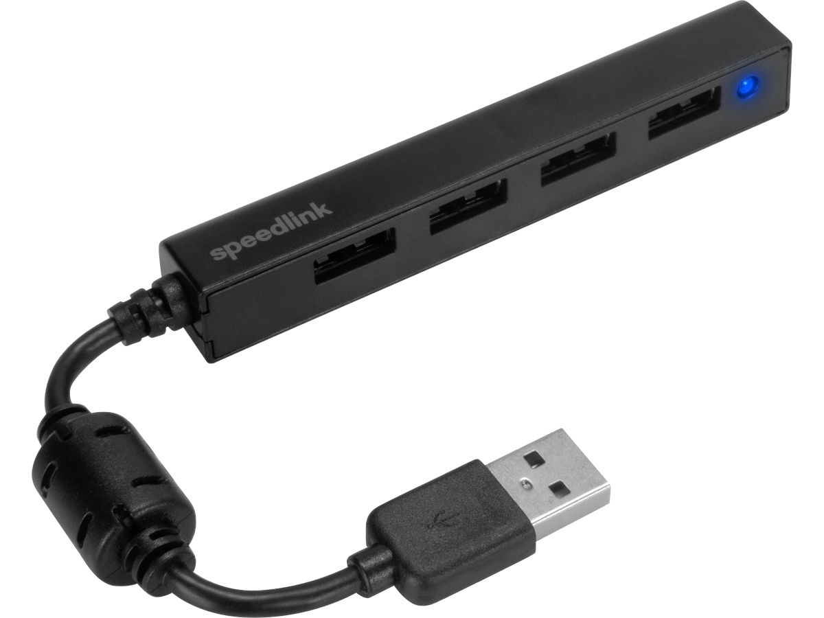 SPEEDLINK SNAPPY SLIM USB HUB 2.0 SL140000B 4-Port black (4027301910292)