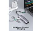 UGREEN USB-C Hub 6in1, Silver 70411 HDMI,2xUSB-A,SD TF,USB-C PD (6957303874118)