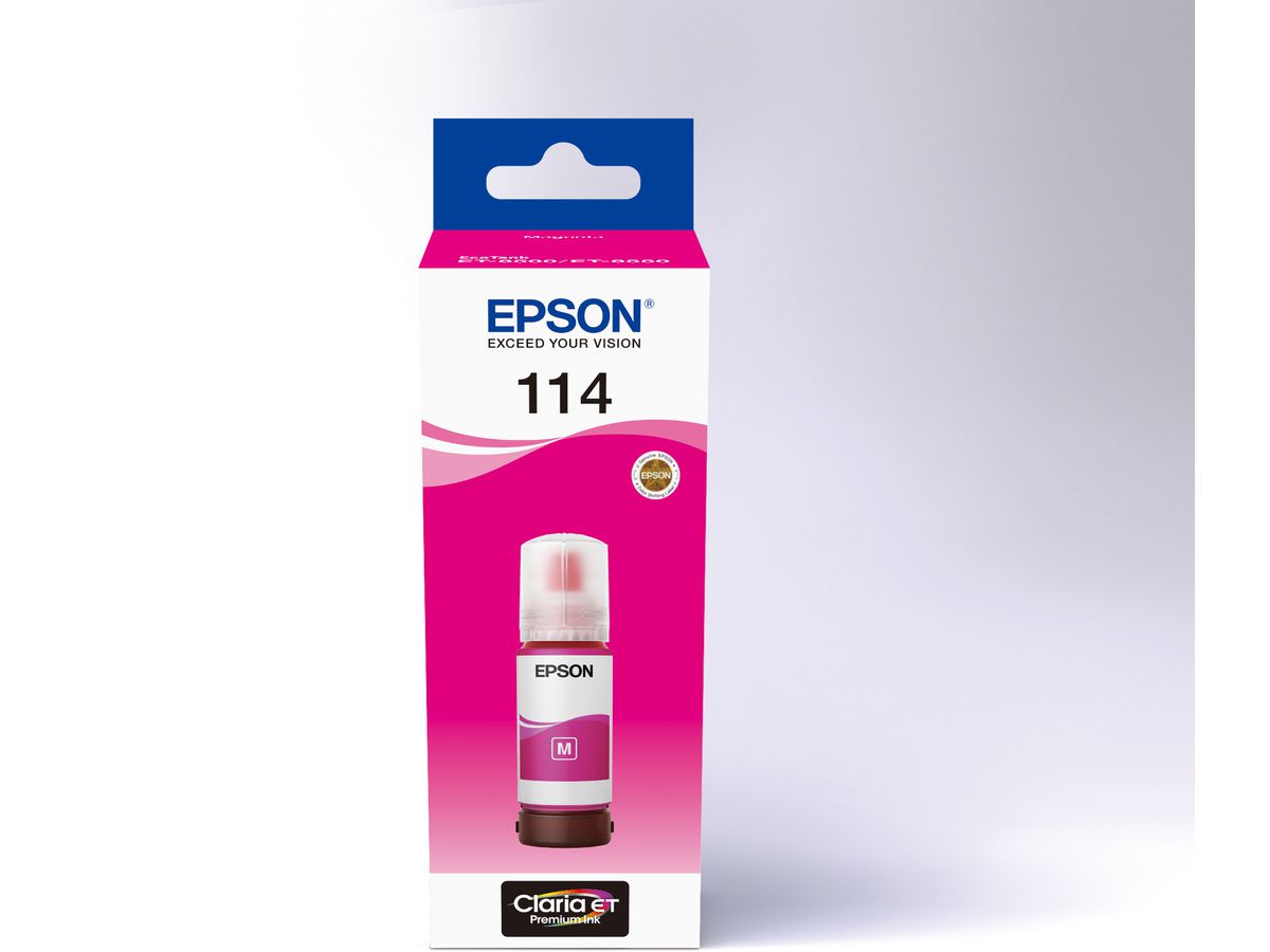 EPSON Bouteille d'encre 114 magenta T07B340 EcoTank ET-8500 6200 pages (8715946687315)