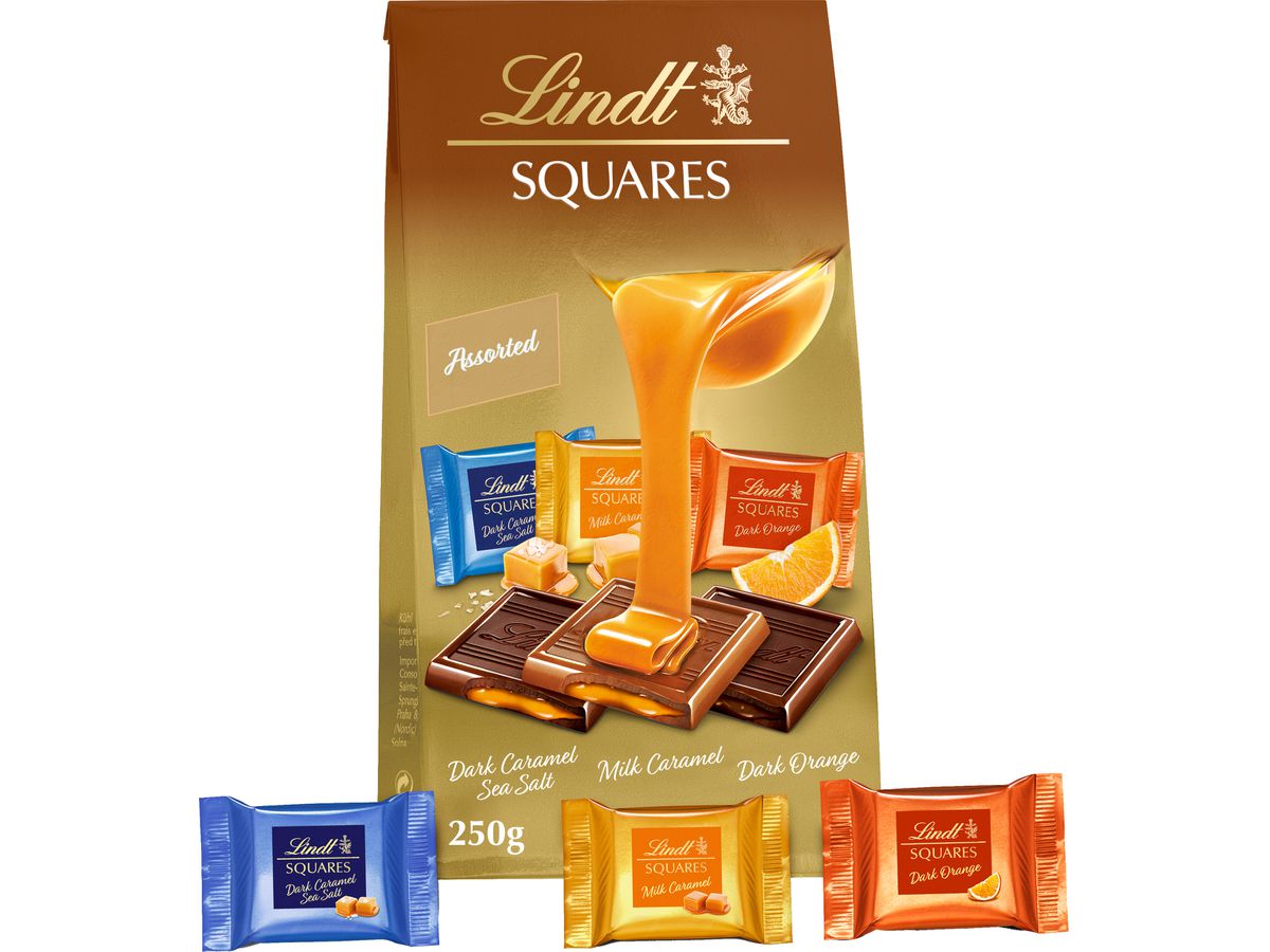LINDT Squares Pralinés 461171 Assortito 250g (7610400095051)