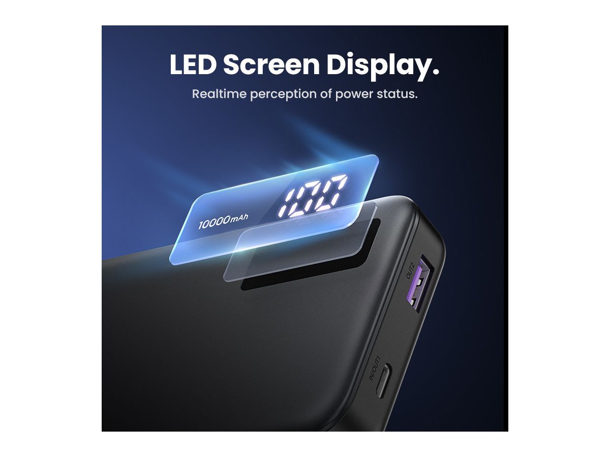 UGREEN Power Bank 10000mAh 25742 20W, Two-way Fast Charging (6941876227426)