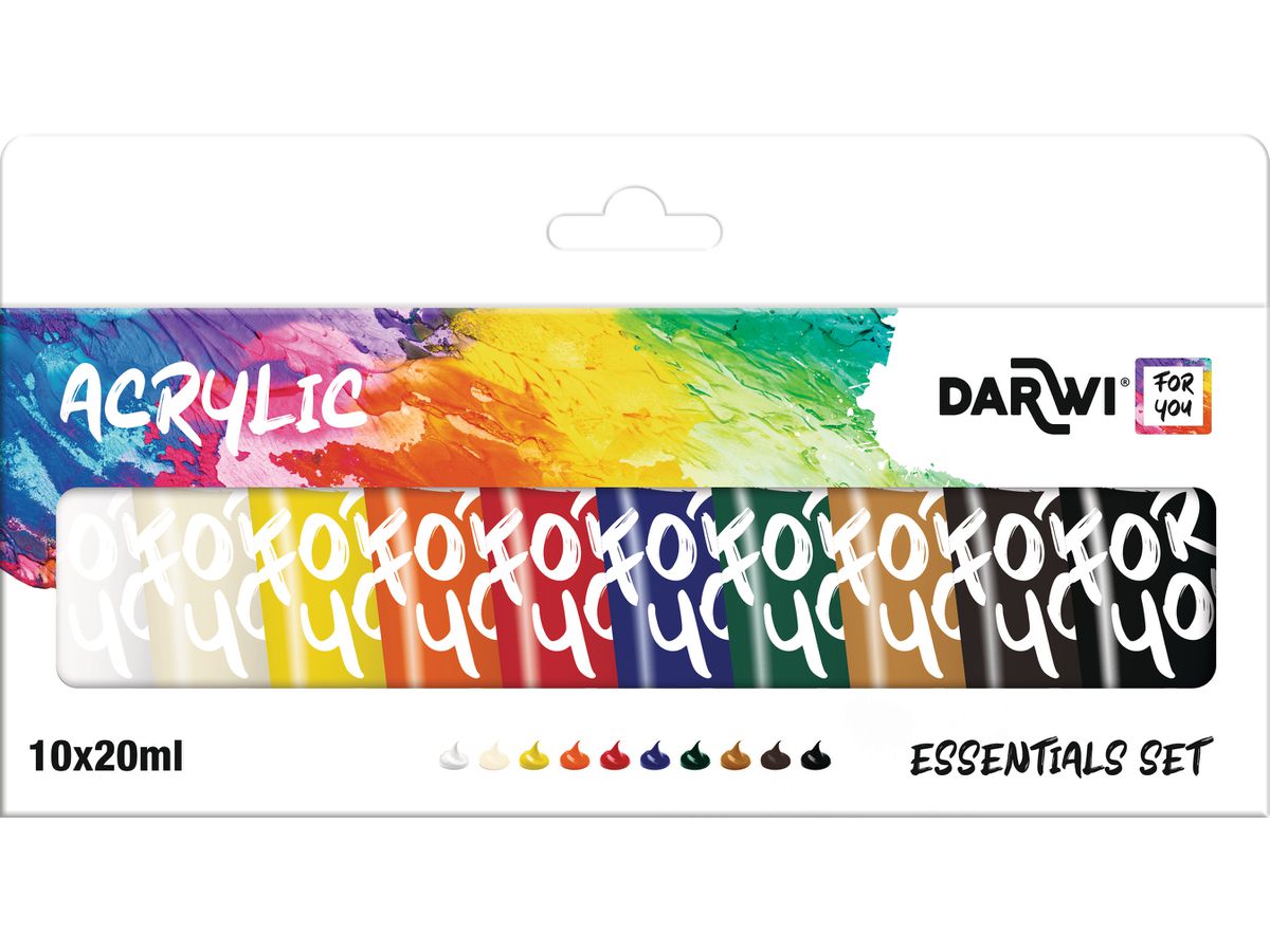 DARWI Peinture acrylique 20ml DF5150010K01C Kit 10 pièces (5411711463841)