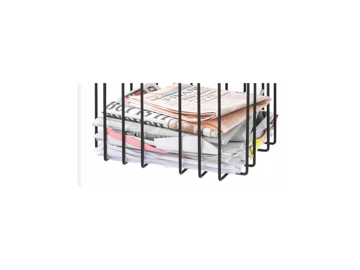 TMP Papiersammler/Zeitungsbinder 1111.02 schwarz 37x27x37cm (0839452000036)