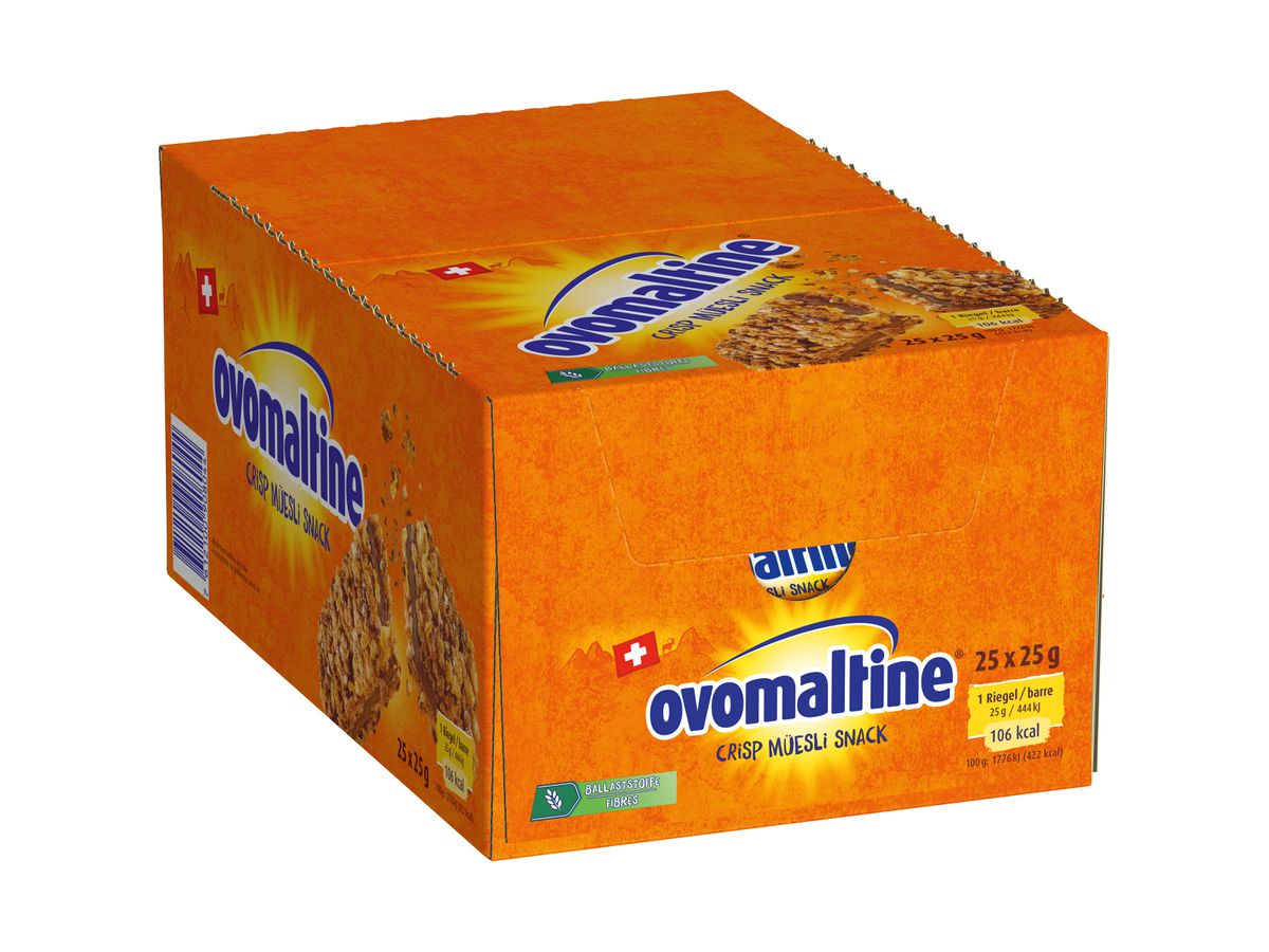 OVOMALTINE Crisp Müesliriegel 102185888 25g, 25 pz. (7612100908044)