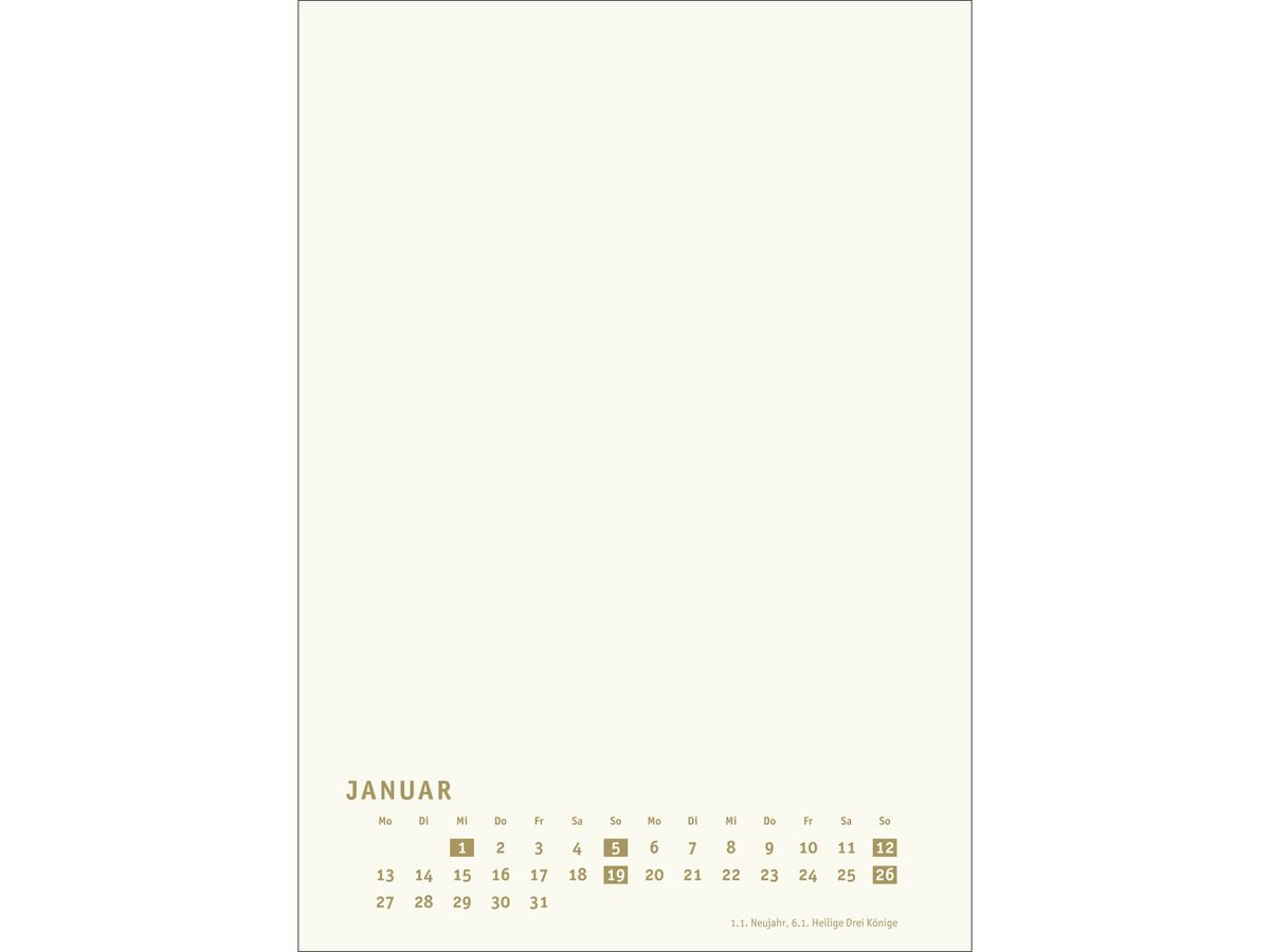 HEYE Bastelkalender 2026 22993+26 gold 21x29.7cm (9783756411450)