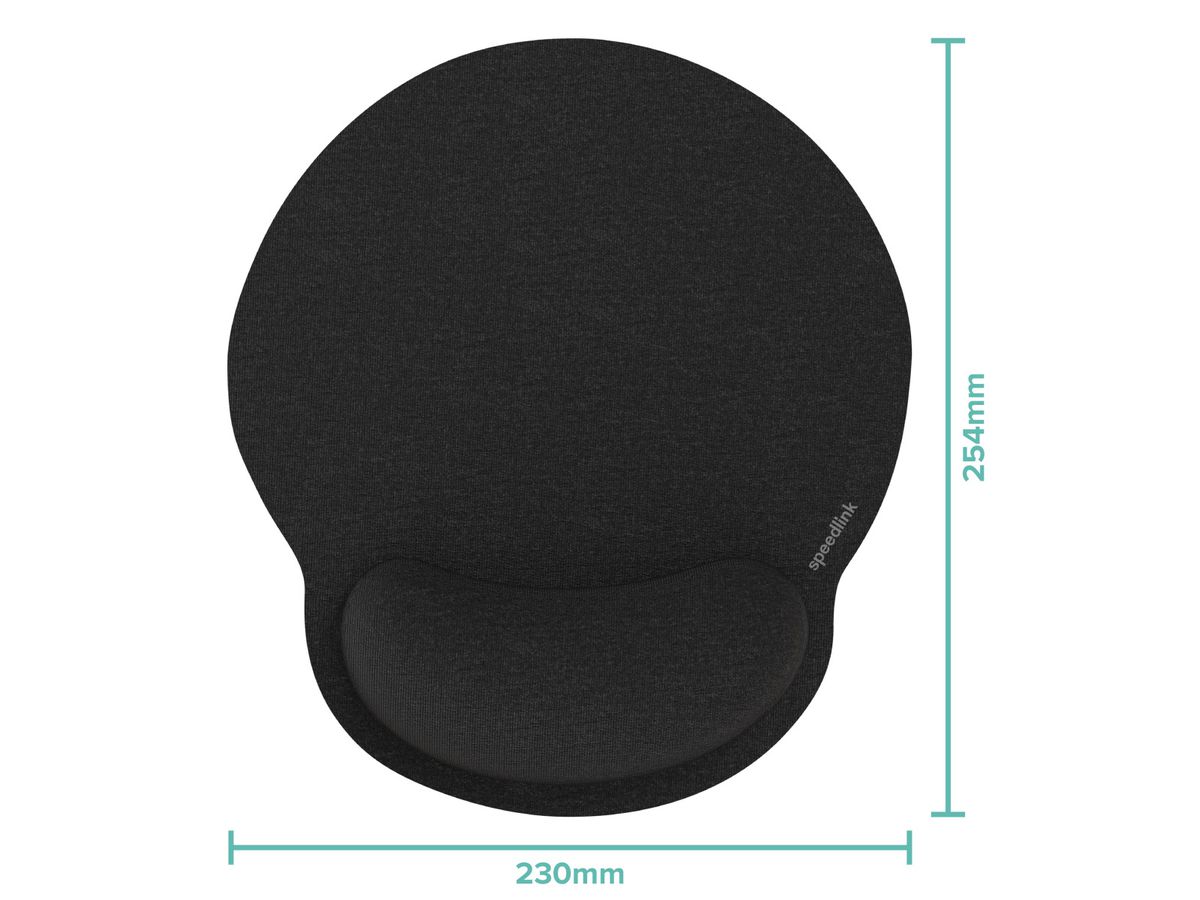 SPEEDLINK VELLU Memory Foam Mousepad SL-620805-BK Black (4027301858013)