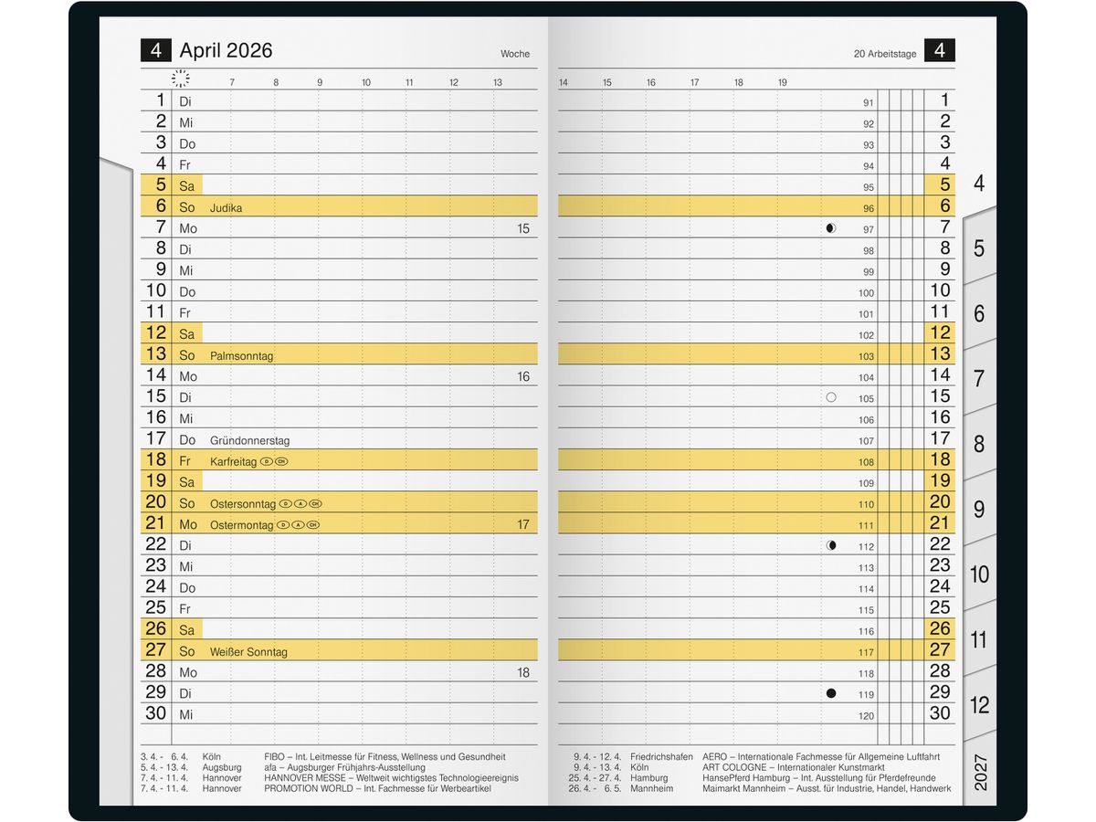 RIDOIDE M-Planer allemand 2026 7046892296.26 1M/2P bordeaux AL 8.7x15.3cm (4003273791909)