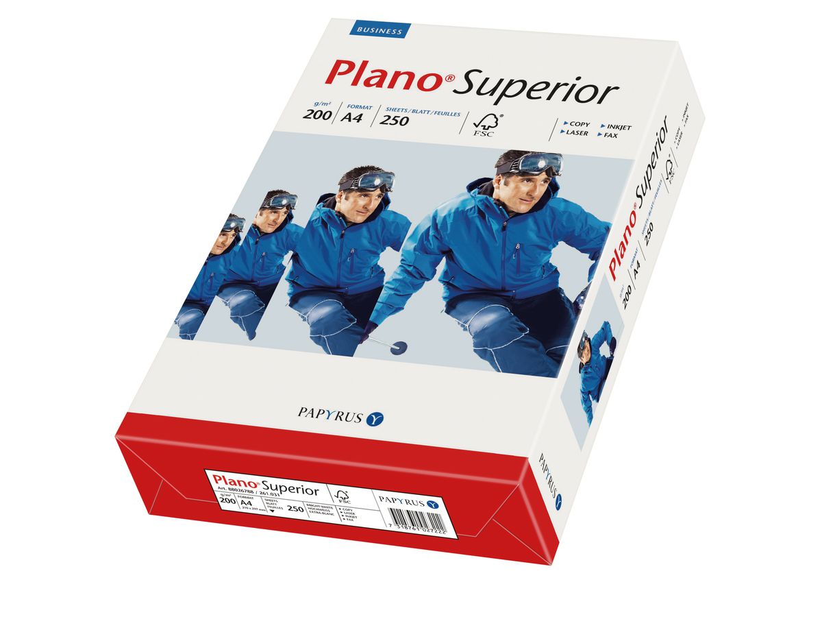 PLANO SUPERIOR Carta per copie A4 88026788 bianco, 200g SB FSC 250 fogli (7318761027222)