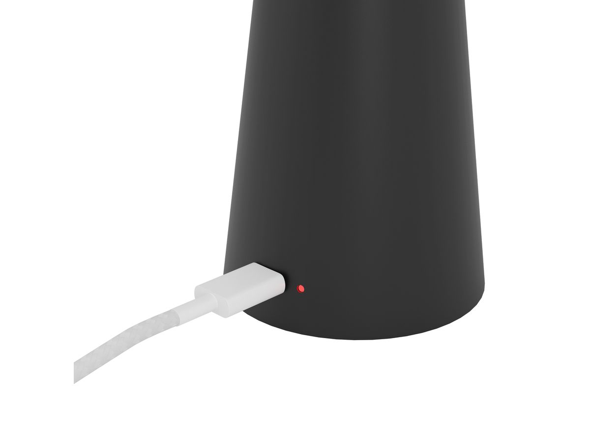 EGLO Lampada da tavolo Piccola 900925 nero, batteria ricaricabile (9008606277803)