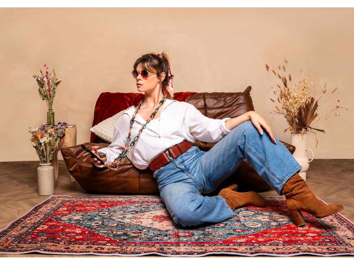 ZANAÉ Phone Necklace Blue Land 18330 Karma colored (3663838183306)