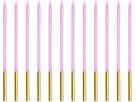 PARTYDECO Candeline di compleanno 14cm SCD-4-014 viola 12 pezzi (5904555067721)
