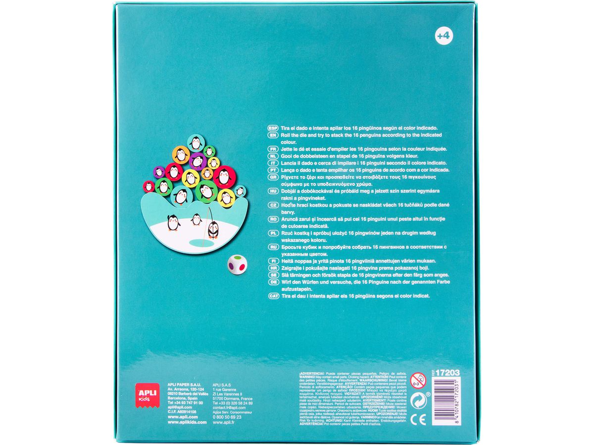 APLI KIDS Jeu d'équilibre Pinguins 17203 Bois (8410782172031)